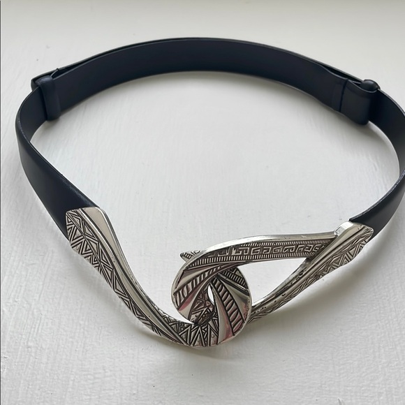 Chico's Accessories - Chico's Black and Silver Art Deco Belt